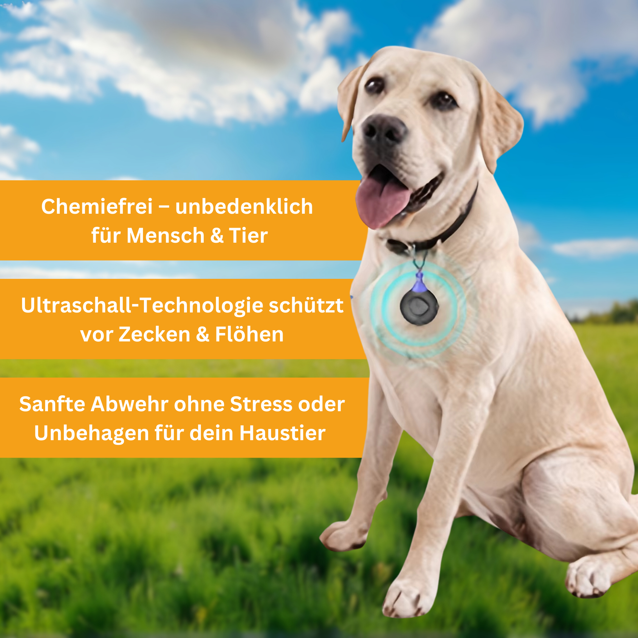 BugBlocker – Ultrasonic Collar Against Ticks & Fleas