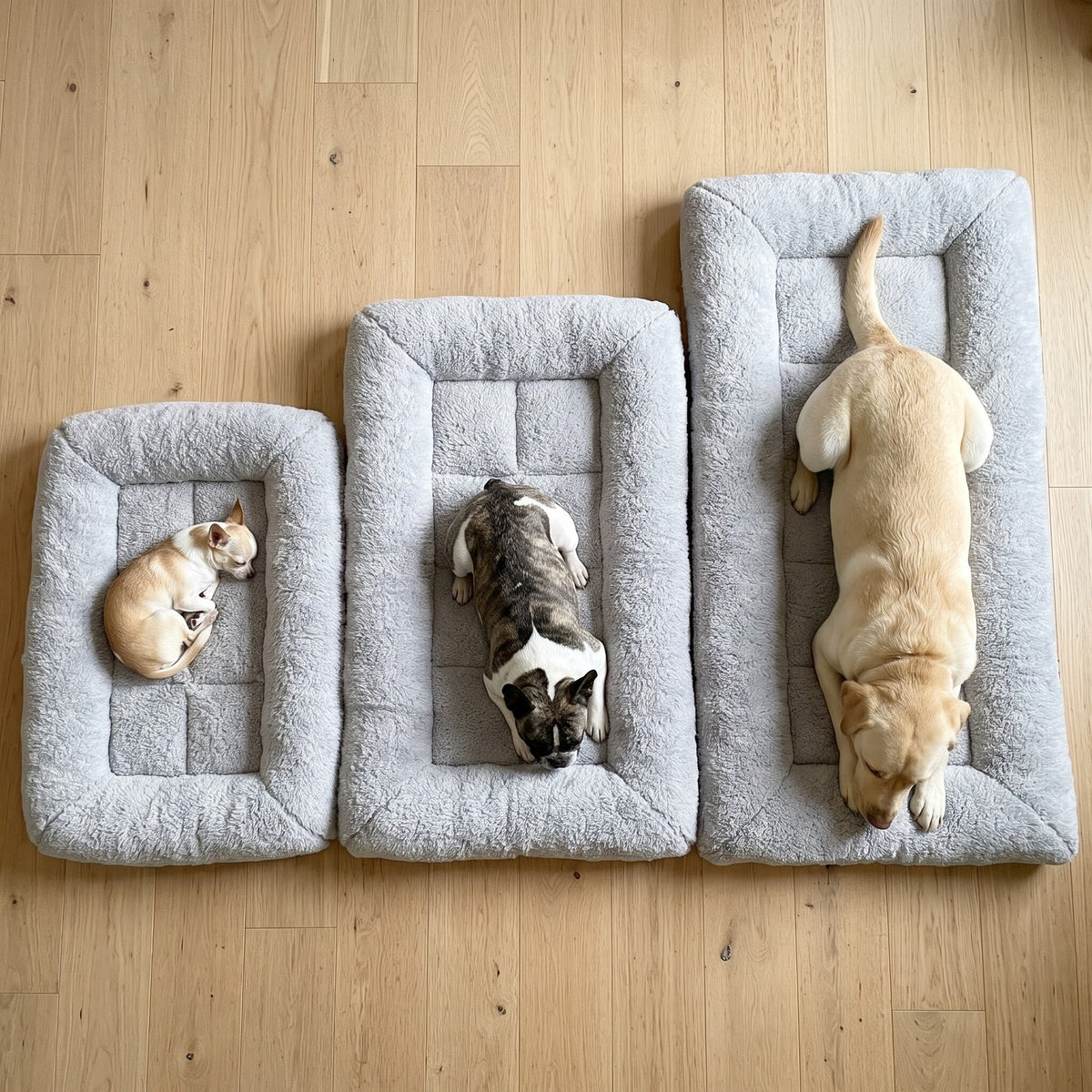 TeddyBed – TeddyBed in sizes S, M and L with Chihuahua, bulldog and Labrador