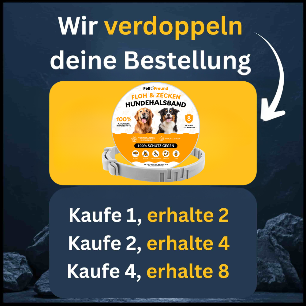 Flea and tick protection collar for dogs [Double-Up Offer]