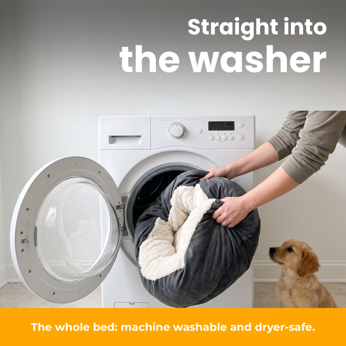 [en] CuddleCave – The whole bed goes into the washing machine